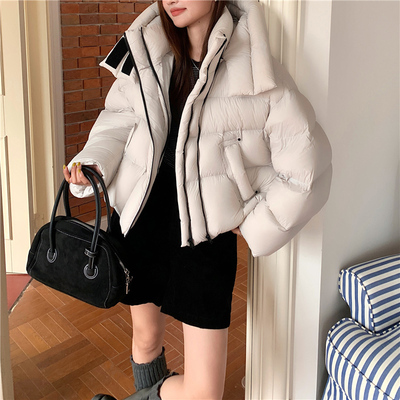 90绒子鹅绒泡芙短款羽绒服
