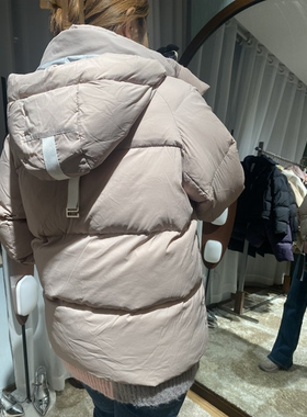 VRAN灰粉色羽绒服