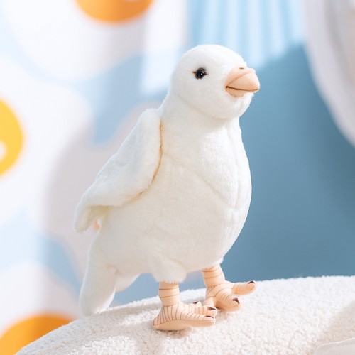 仿真和平鸽毛绒公仔可站立