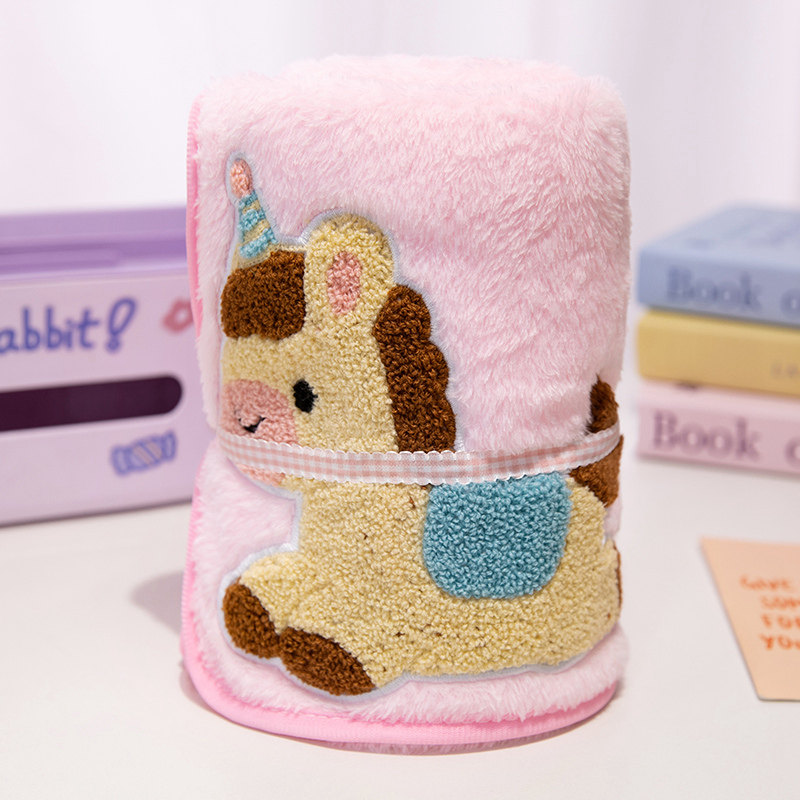 可爱多巴胺珊瑚绒毛毯便携办公室午睡卷毯沙发空调盖腿毯新年礼物