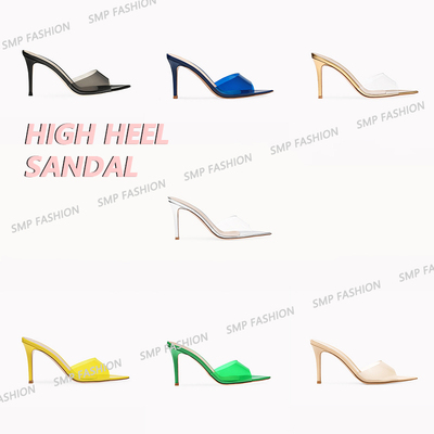 尖头性感一字带细跟凉拖