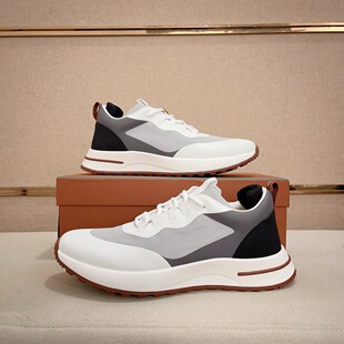 欧洲站潮牌LP2025舒适真皮配网布运动老爹鞋系带时尚百搭男鞋潮