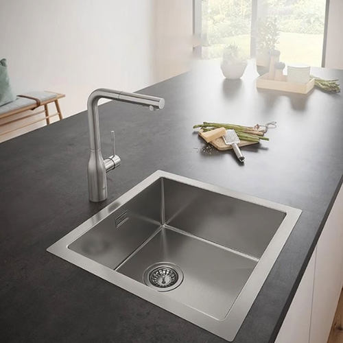 GROHE高仪 进口K700不锈钢厨房水槽家用方形小单槽31578/31578SD1