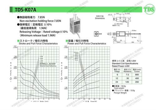 tdsjp电磁铁TDS-K07A TDS-KN12SB KB TDS-PL1302 PS1901 PL2501 P