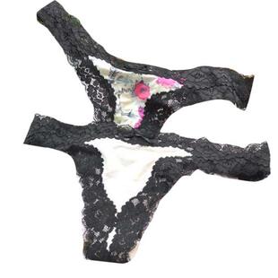 T裤 丝滑低腰性感女奢华丁字裤 女 花色蕾丝 清仓买到赚到内裤