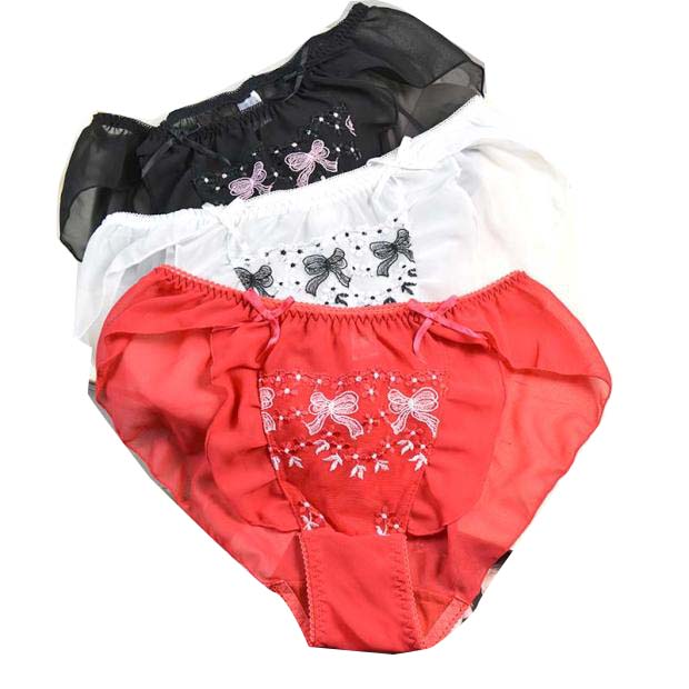 雪纺蝴蝶结甜美风木耳边包臀内裤