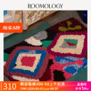 Roomology摩洛哥进口纯手工棉布拼织抽象艺术地毯挂毯挂画地毯