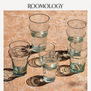 Roomology摩洛哥进口经典 手工玻璃水杯果汁杯咖啡杯茶杯酒杯