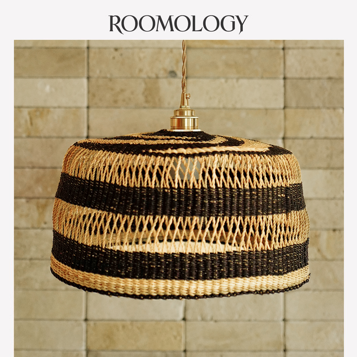 加纳进口纯手工草编灯罩