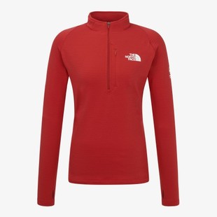 25新韩国直邮TheNorthFace北面女巅峰半拉链薄绒立领T长袖NT7LR88
