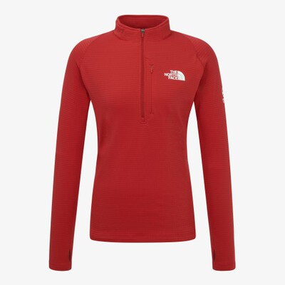 北面女巅峰半拉链薄绒立领T长袖