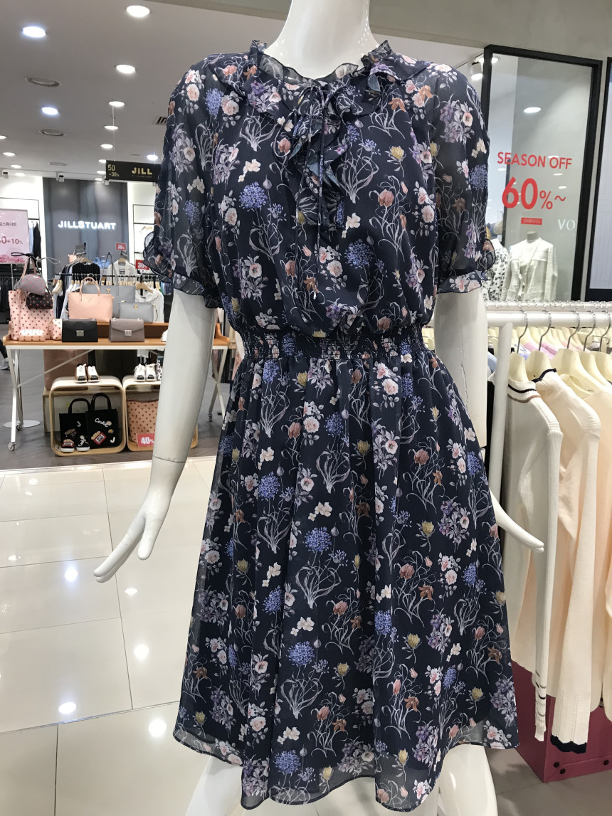 直送 正品韓國代購 OLIVE DES OLIVE漂亮時尚碎花連衣裙OW7AO106