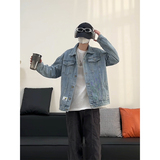 春季潮流休闲大码宽松男女做旧牛仔外套夹克J6023-P60【特价】，男装工装外套，电商A007