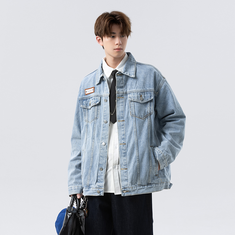 休闲大码复古潮流立体剪裁做旧牛仔外套夹克J1130-P75【特价】，男装工装外套，电商A007