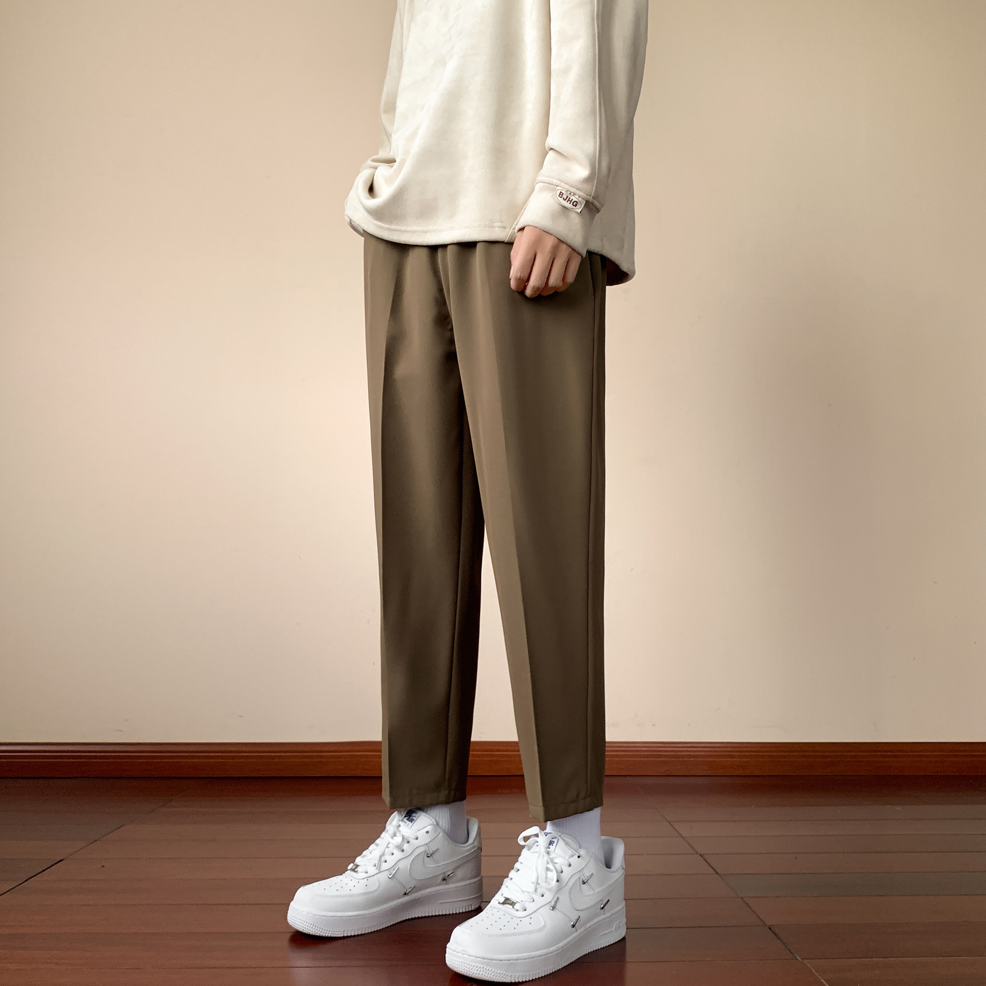 潮流宽松西装裤直筒宽松高腰显瘦休闲烟管裤K72060-P45【特价】Z，男装西裤，电商A007