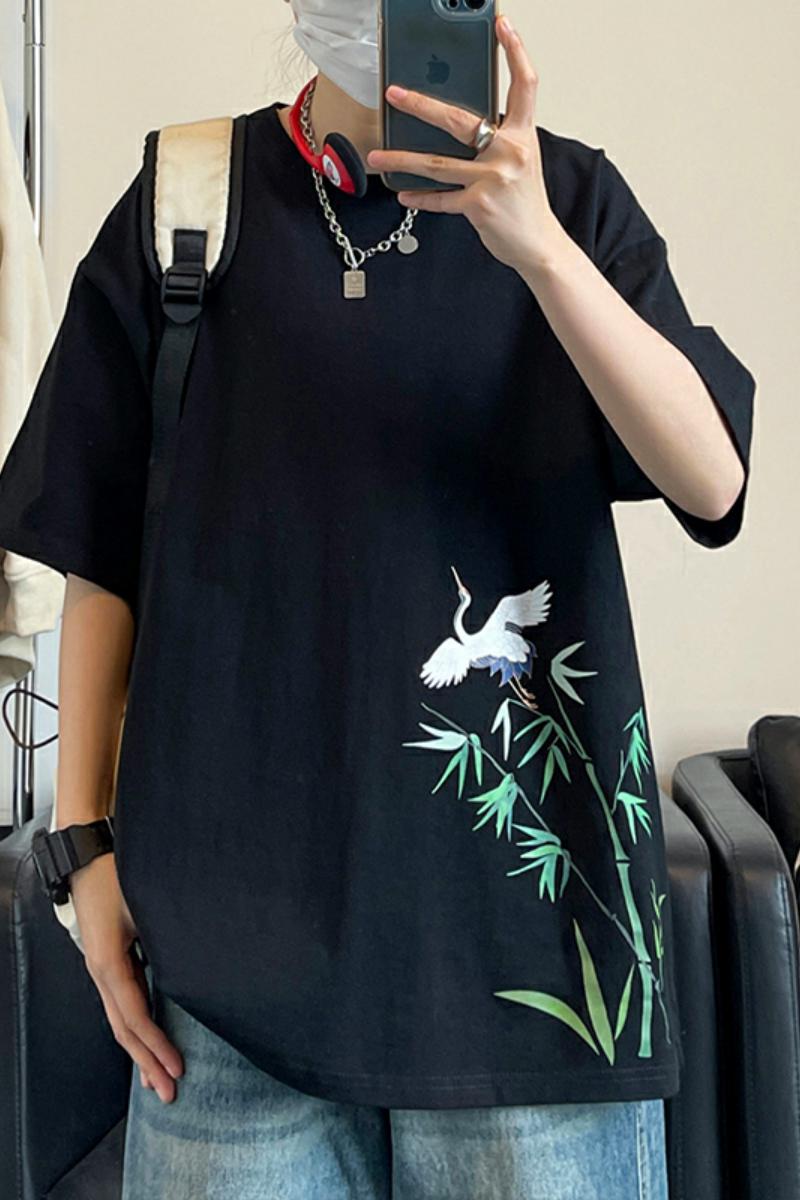 风新中式重磅240克双纱精梳棉半袖短袖T恤T3517-P25【特价】Q,男装T恤,电商A007