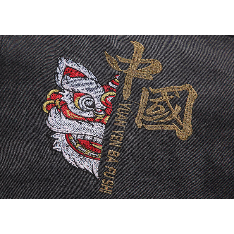 休闲大码复古潮流立体剪裁做旧牛仔外套夹克JA6030-P75【特价】,男装夹克,电商A007