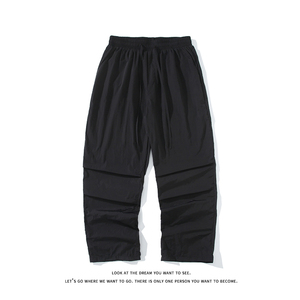 休闲裤男带褶运动裤宽松情侣直筒裤长裤K8474-P25【特价】图片