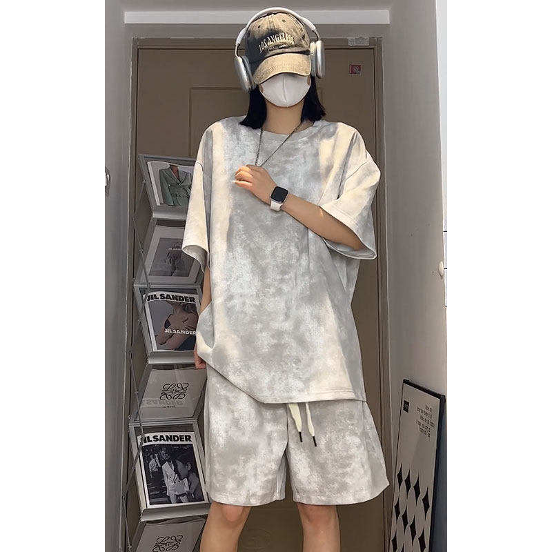 夏季重磅半袖短袖T恤情侣套装T3553上衣26-DK8514裤子26【特价】Z,男装T恤,电商A007