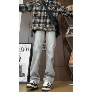 美式复古高弹软牛仔宽松窄筒休闲长裤子牛仔裤K8470-P42【特价】图片