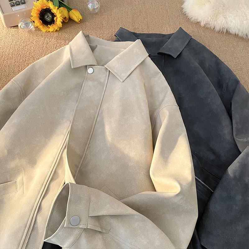 潮流宽松美式复古机车皮衣PU皮夹克外套P7810-P75【特价】，男装夹克，电商A007