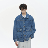 春季潮流小标休闲大码宽松男女立体牛仔外套夹克J301-P65【特价】，男装夹克，电商A007