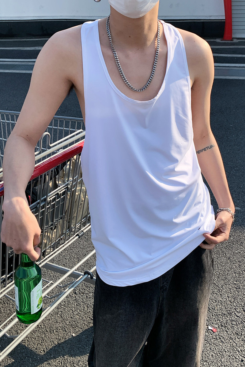 速干防晒冰丝男士背心工字夏季无痕运动内穿汗衫B3965特价P21,男装背心/马甲,电商A007