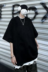 高街夏季纯色大码休闲美式麂皮绒光板短袖T恤T3369-P23【特价】-z图片