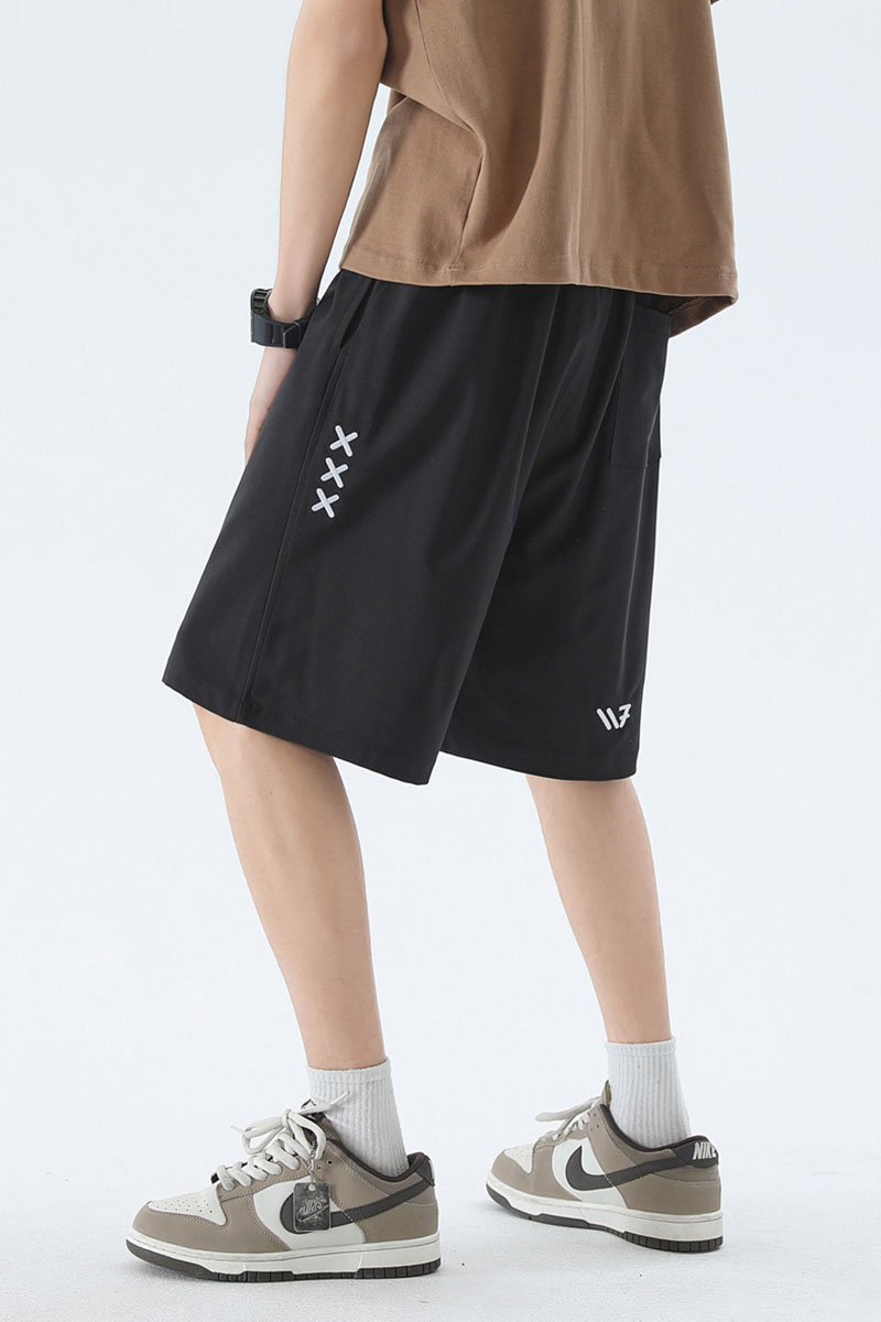 夏季新款刺绣图案五分裤休闲短裤沙滩裤K8400-P27【特价】,男装牛仔裤,电商A007