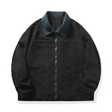 潮流休闲大码宽松情侣灯芯绒平绒拼色夹克J7198-P47【特价】Q，男装夹克，电商A007