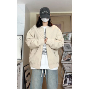 大码春季棒球领夹克潮酷宽松工装风男外套J7220-P45【特价】图片