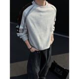 美式潮流拼接卫衣男2025春秋季新款cleanfit撞色宽松休闲内搭上衣，男装卫衣，电商A007