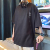 春夏潮流大码休闲美式印花圆领麂皮绒短袖T恤T3389-P22【特价】，男装T恤，电商A007