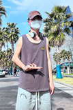 运动风大码卡通熊印花背心舒适休闲夏季潮款号B3905-P20，男装背心/马甲，电商A007