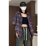 夏季复古格子大码休闲男半袖短袖衬衫C2174-P27【特价】Z，男装衬衫，电商A007