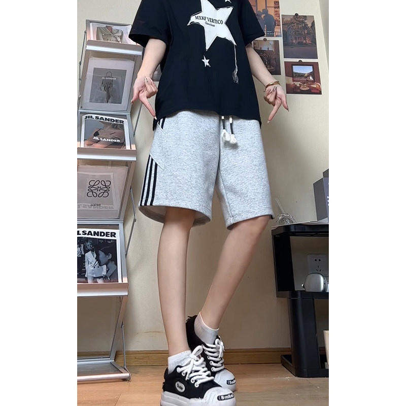 美式条纹运动短裤男夏季宽松直筒休闲五分裤DK8588-P31【特价】,男装牛仔裤,电商A007