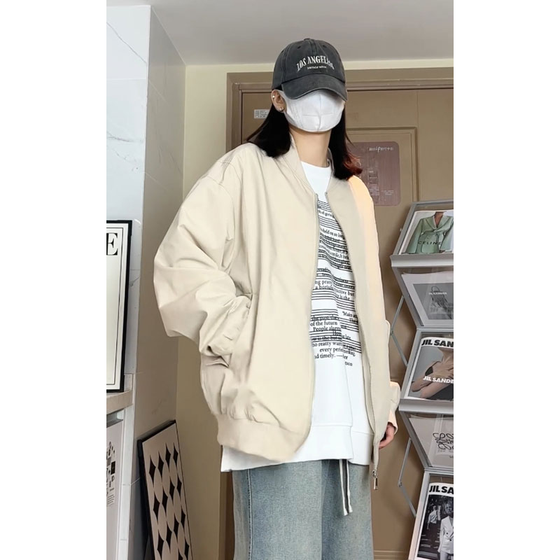 大码春季棒球领夹克潮酷宽松工装风男外套J7220-P45【特价】Q,男装夹克,电商A007