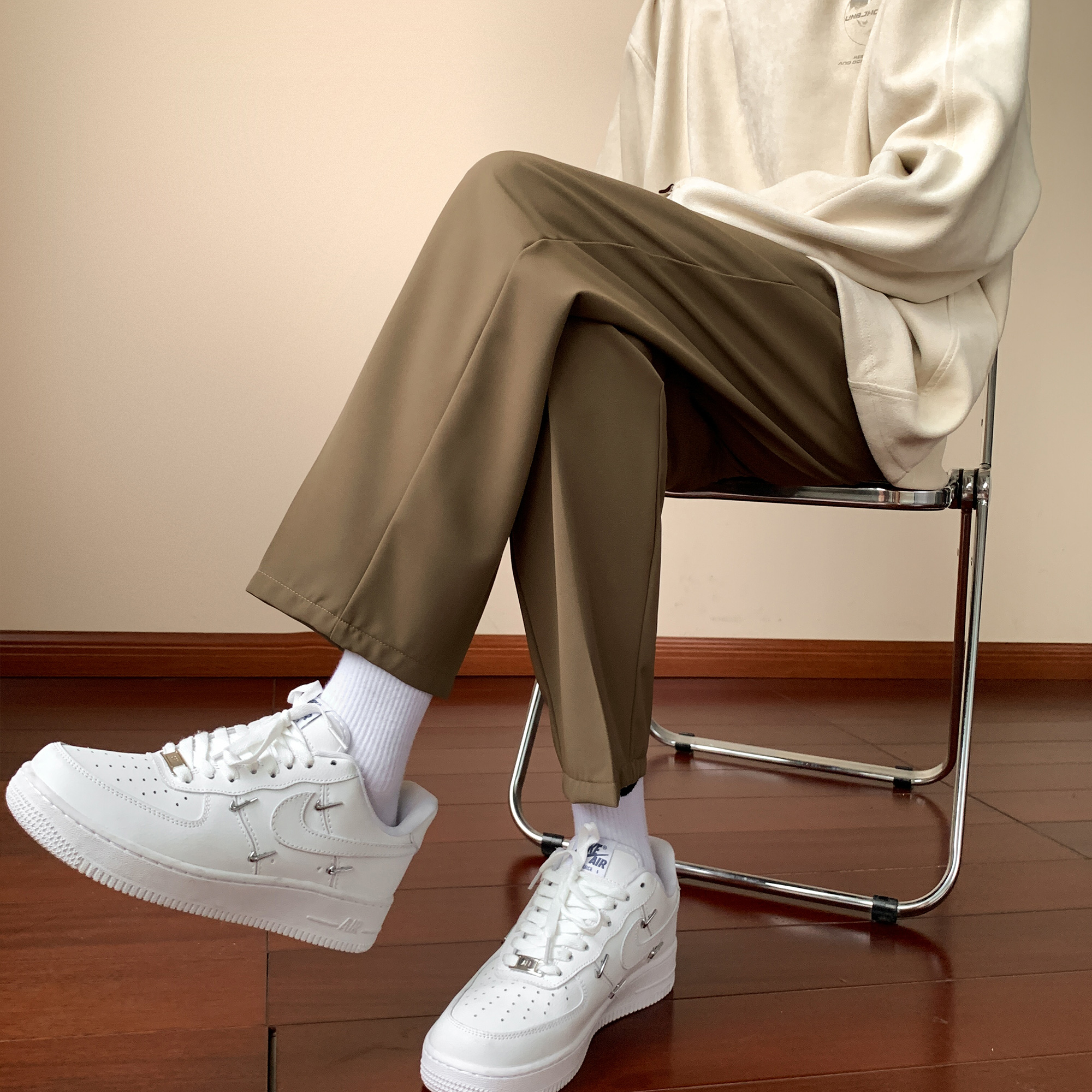 潮流宽松西装裤直筒宽松高腰显瘦休闲烟管裤K72060-P45【特价】Q，男装西裤，电商A007