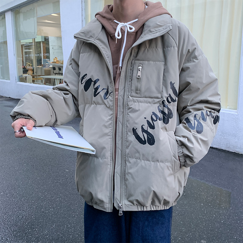 Winter warm down jacket loose casual fashion coat Hong Kong style model