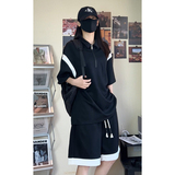拼接polo衫套装大码情侣T3611上衣特P30控58/DK8602裤子特P25控48，男装休闲套装，电商A007