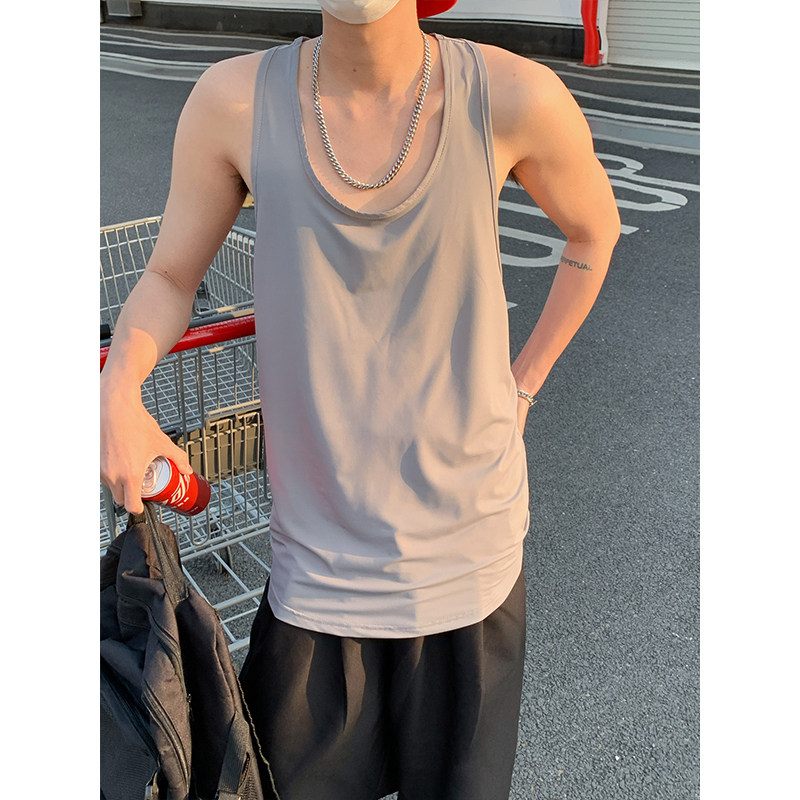速干防晒冰丝男士背心工字夏季无痕运动内穿汗衫B3965特价P21,男装背心/马甲,电商A007