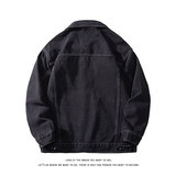 潮流休闲大码宽松男女立体剪裁贴标牛仔外套夹克J303-P65【特价】，男装工装外套，电商A007