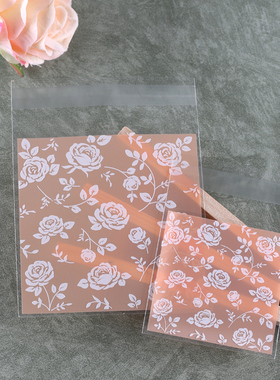 厂家直销白色优雅玫瑰花礼品包装袋/回礼袋/糖果袋/饰品袋/自粘袋