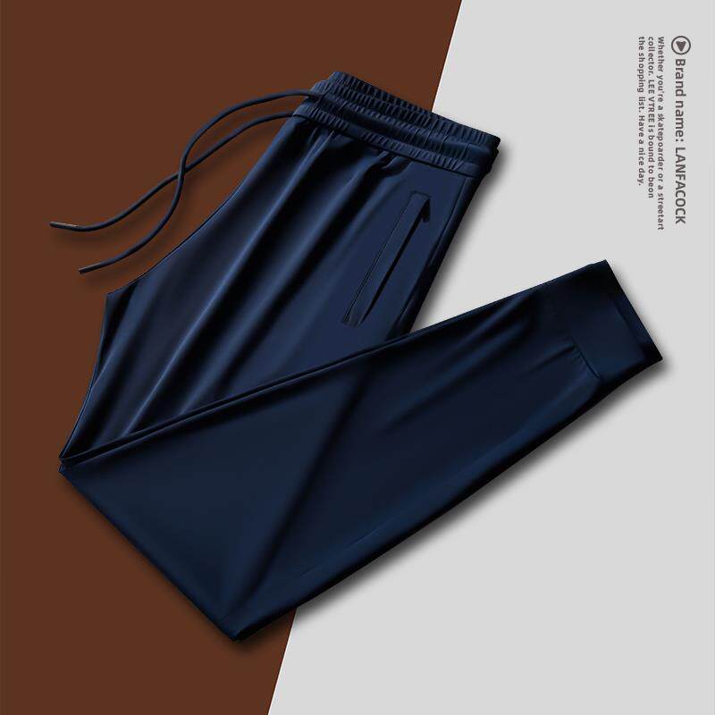 法国公鸡速干裤男款冰丝裤新款大码休闲裤跑步直筒运动裤夏季