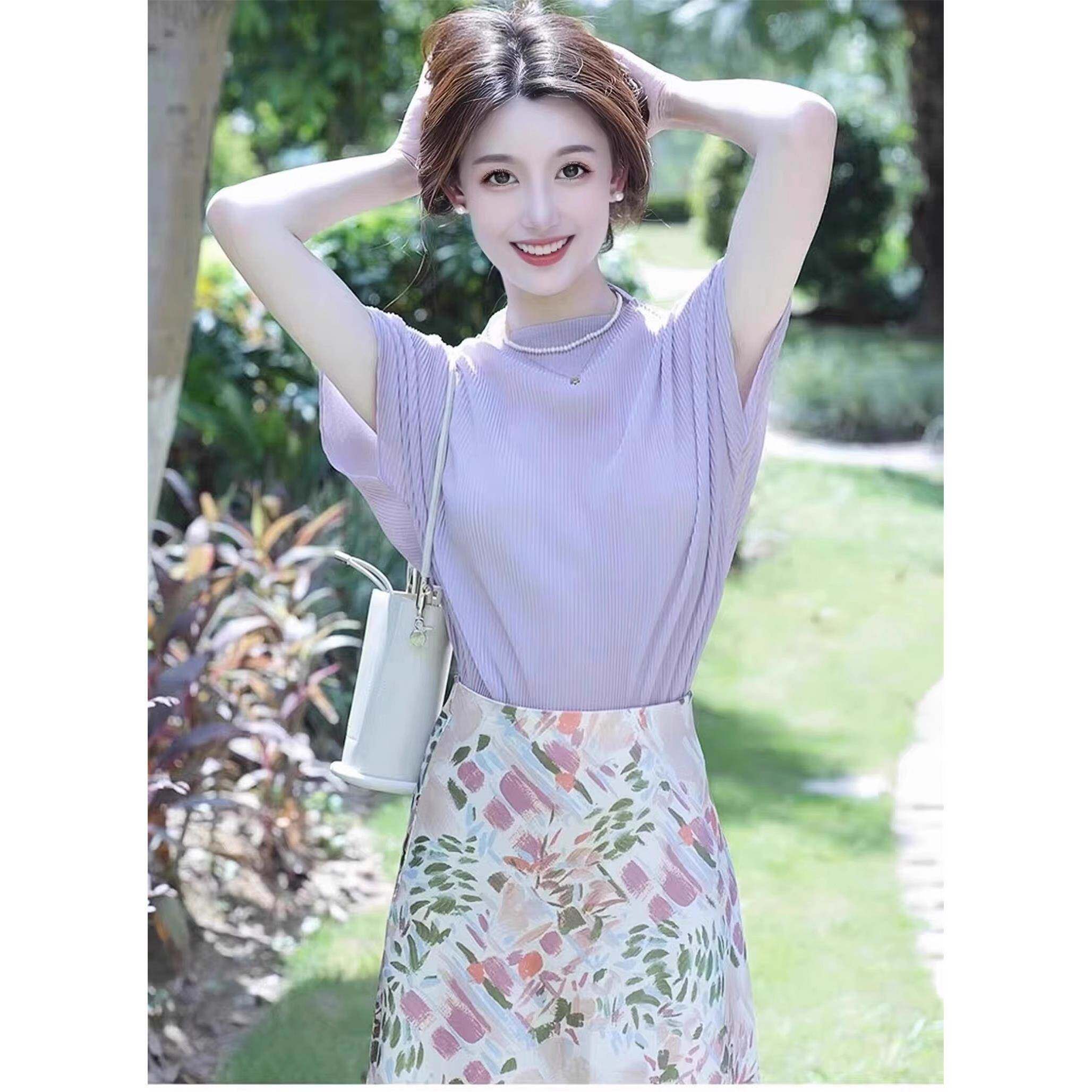 欧洲站2025夏季女装新款高级感御姐轻熟风套装裙碎花半身裙两件套