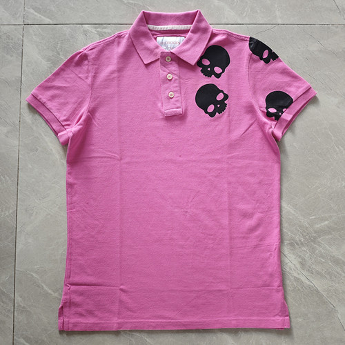 HYDROGEN夏季男网眼骷髅Polo衫