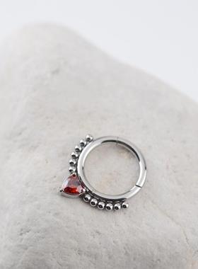 欧美ins暗黑圈暗红紫色气质耳骨耳钉闭合环耳饰饰品ROOK钉鼻中隔