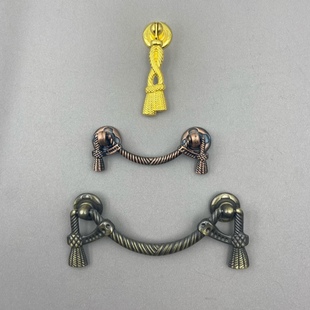 人气锌合金仿古吊坠拉环金色青铜柜门抽屉拉手家具衣柜门安装把手