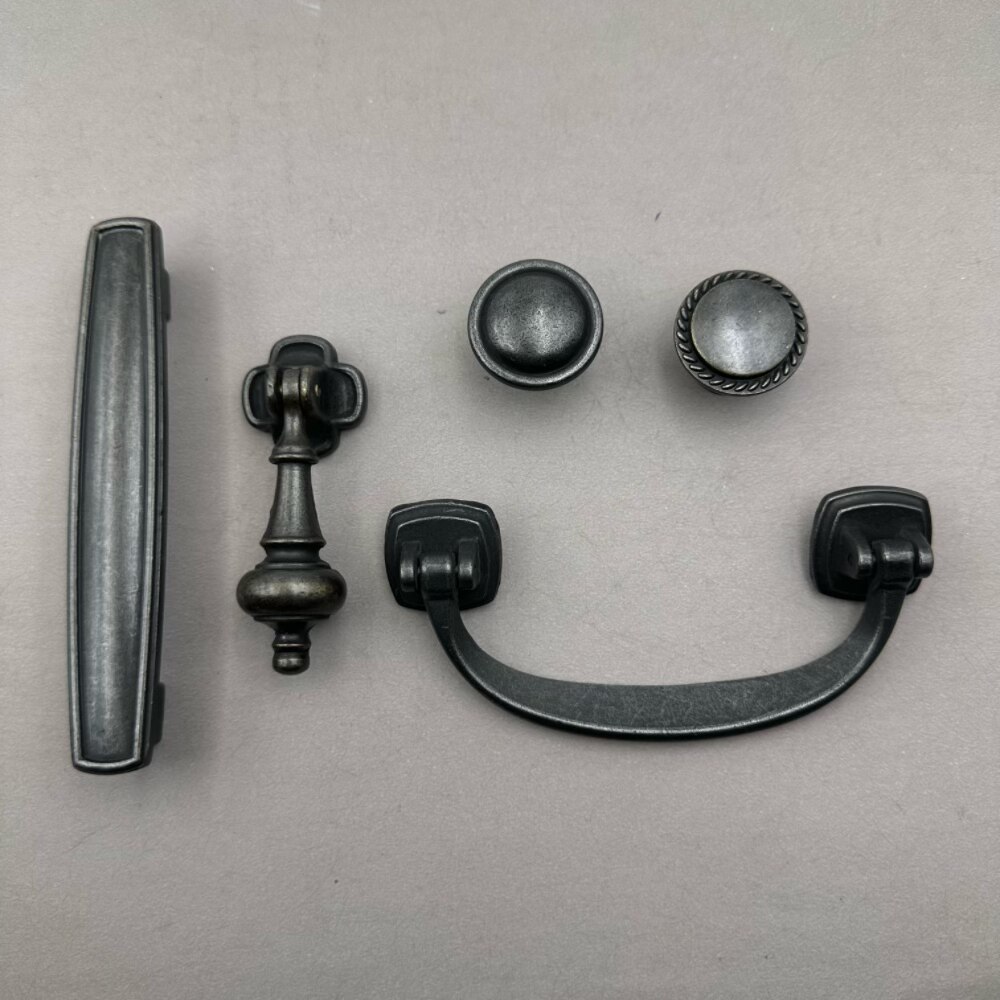 好心情人气锌合金仿古黑柜门抽屉拉手家具橱衣柜把手单孔实心现货