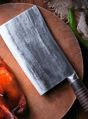 九江弯刀烧腊刀斩骨刀加厚弹簧钢煅打砍切刀烧鹅卤味熟食店专用刀